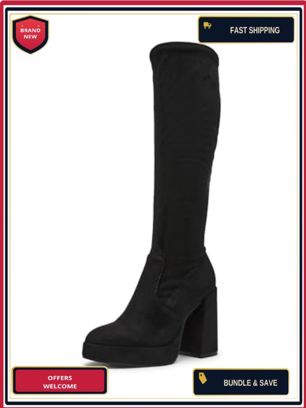 Steve Madden Twain Calf High Block Heel Bootie Zip Closure Fall Boots